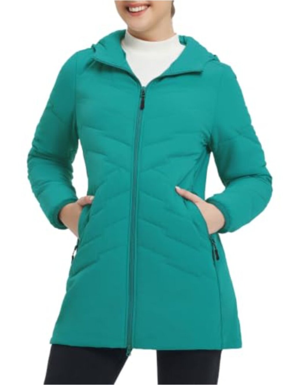 Quilted Puffer Running Jacket Lightweight Insulated Winter Coat